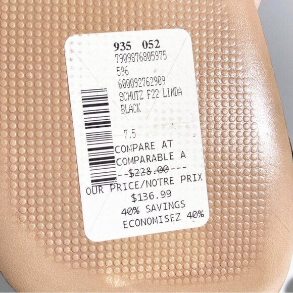 Schutz black strappy leather heels black size 7.5 - Picture 6 of 7